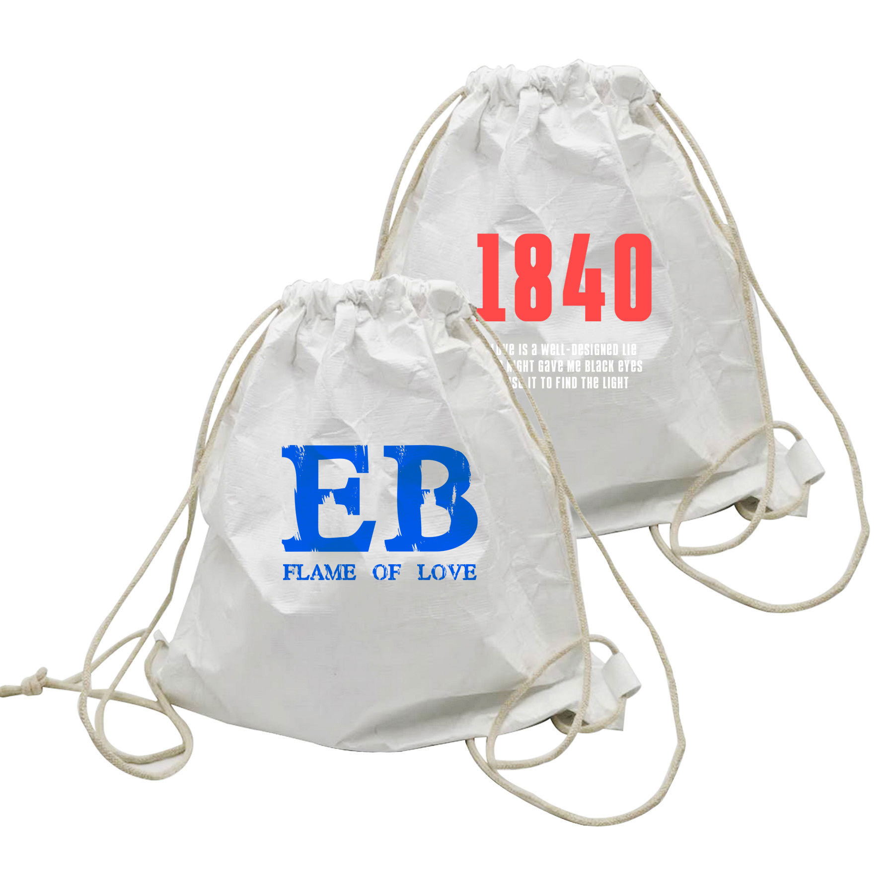 FlyFlyPromos - Paper Drawstring Backpack Image 1 - Promotional Product